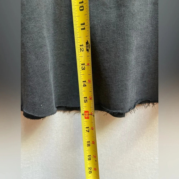 Free People Highlands Denim raw hem high waisted Skirt Sz 32 - Picture 7 of 9